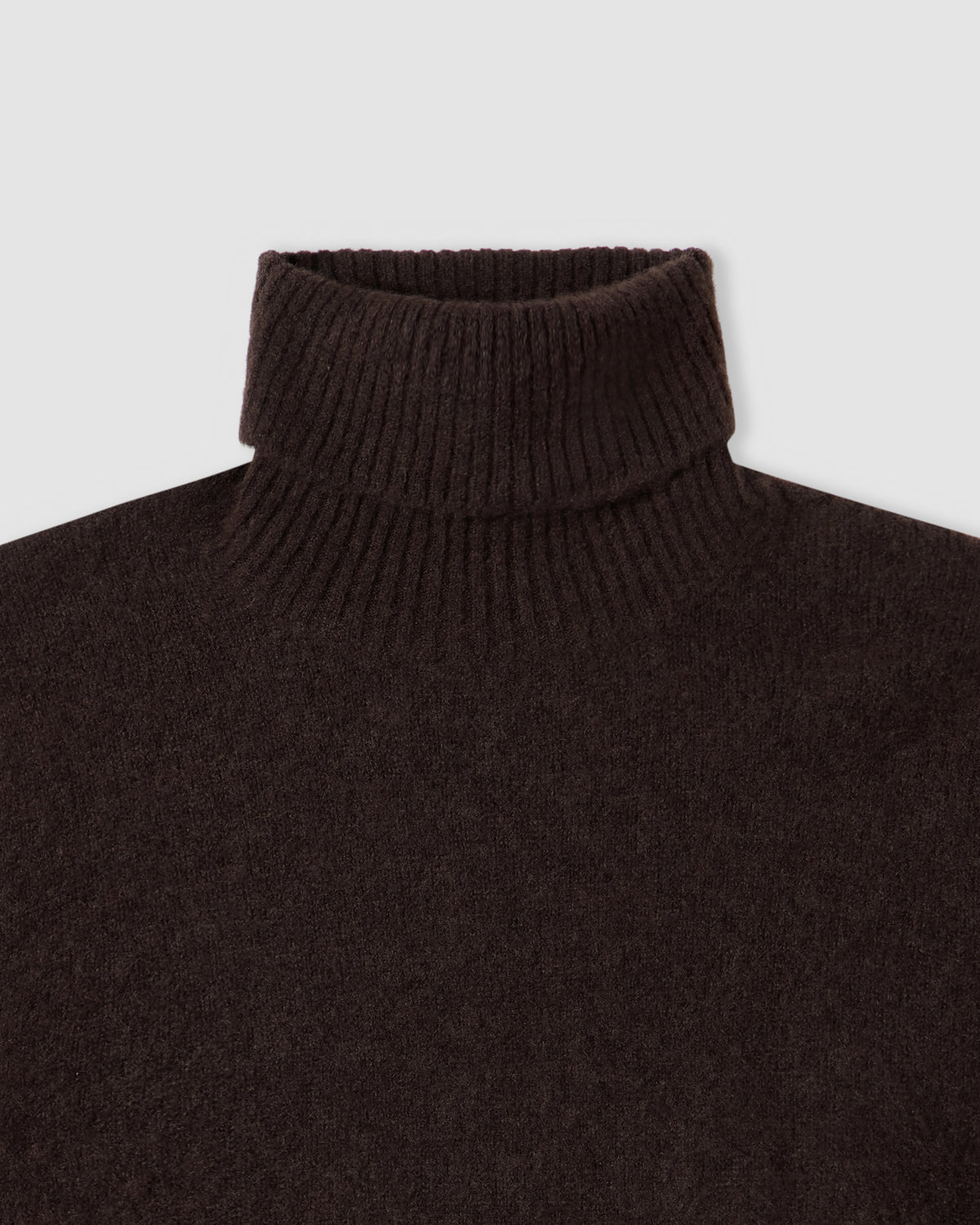 Short-sleeved turtleneck sweater COFFEE | Filippo De Laurentiis