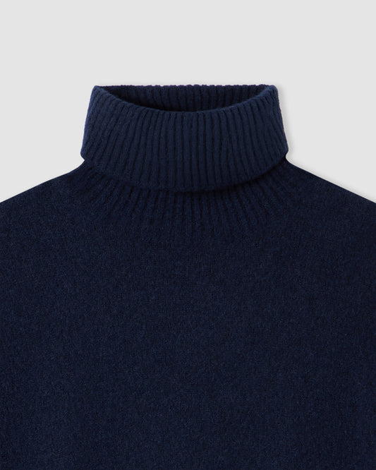 Short-sleeved turtleneck sweater INDIGO BLUE | Filippo De Laurentiis