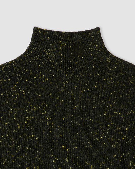 Long-sleeved turtleneck sweater GREEN YELLOW | Filippo De Laurentiis
