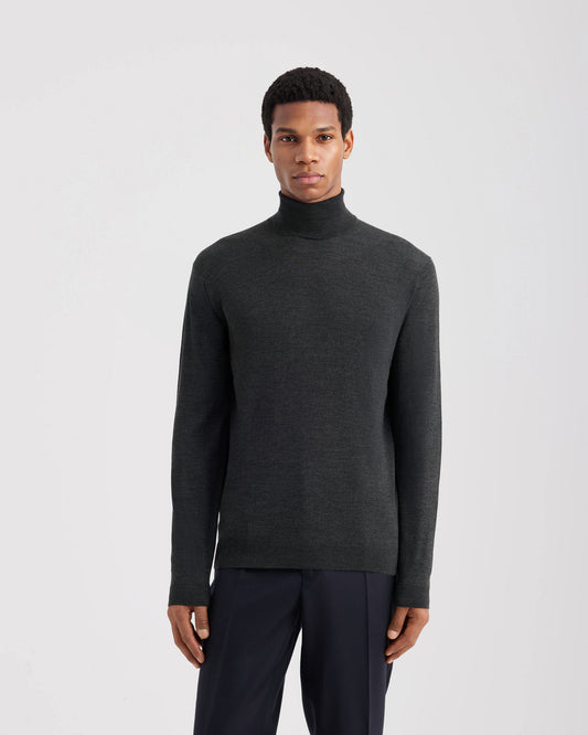 Turtleneck sweater Charcoal grey | Filippo De Laurentiis