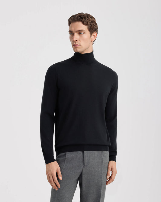 Turtleneck sweater Black | Filippo De Laurentiis