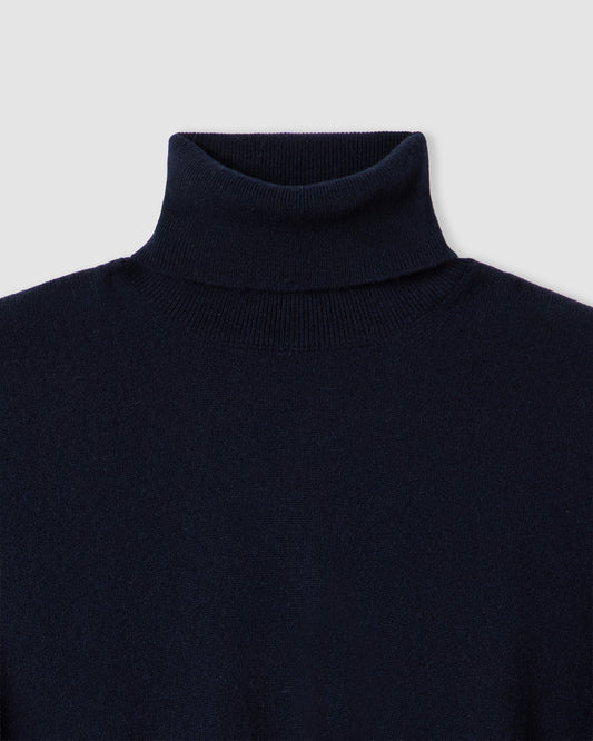 Long-sleeved turtleneck sweater NAVY BLUE | Filippo De Laurentiis