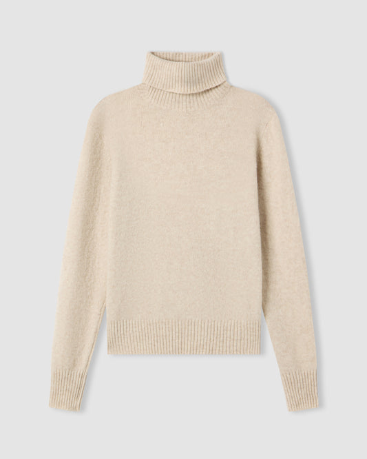 Long-sleeved turtleneck sweater IVORY | Filippo De Laurentiis