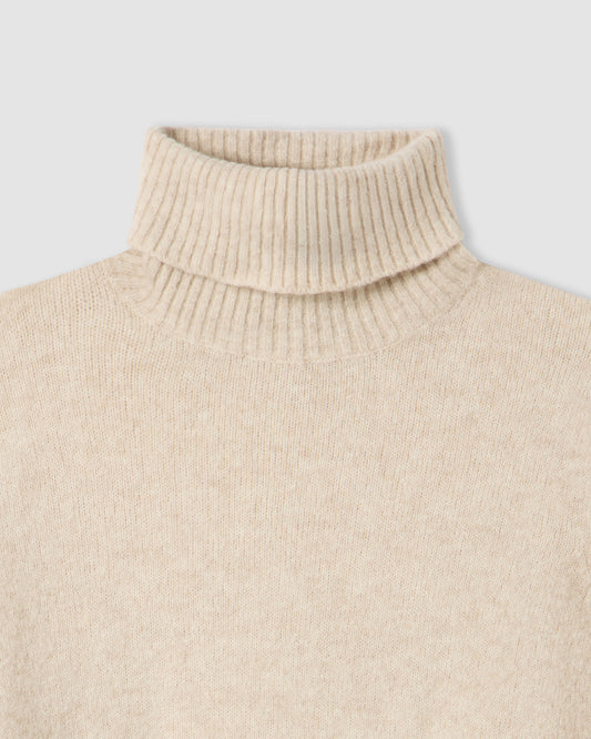 Long-sleeved turtleneck sweater IVORY | Filippo De Laurentiis