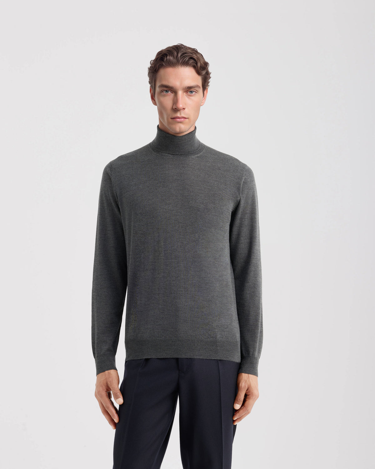 Turtleneck sweater Graphite | Filippo De Laurentiis