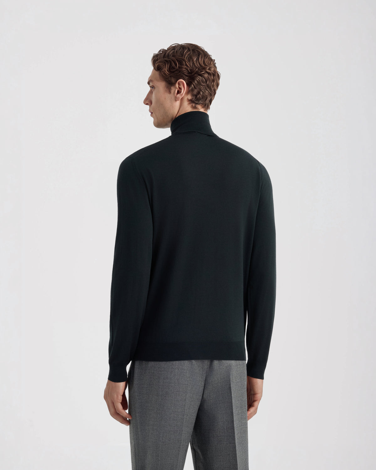 Turtleneck sweater Dark green | Filippo De Laurentiis