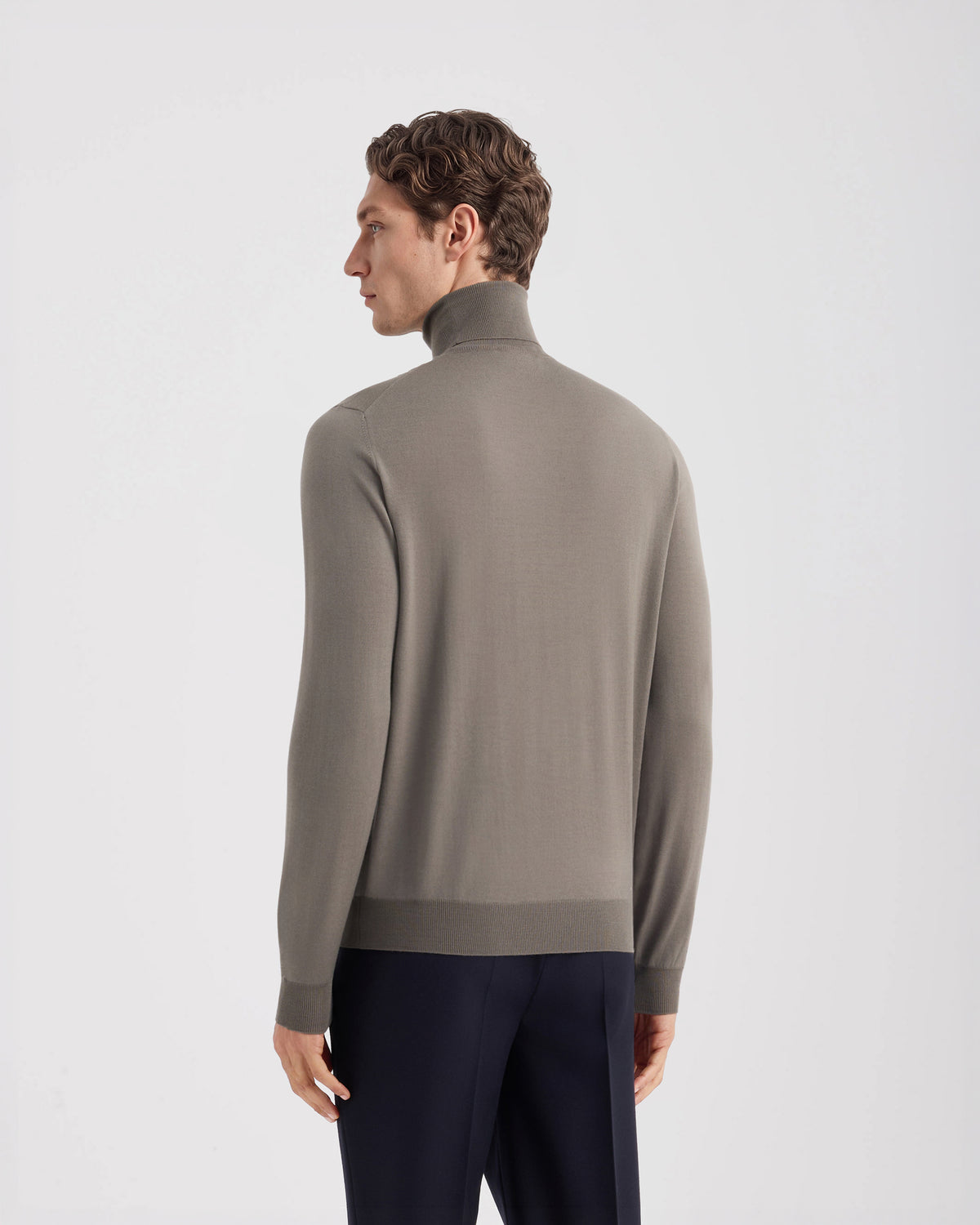 Turtleneck sweater Taupe | Filippo De Laurentiis