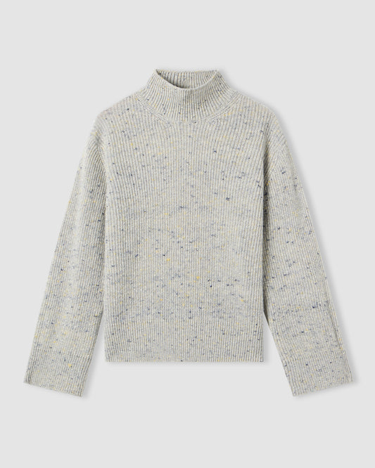 Long-sleeved turtleneck sweater LIGHT GREY | Filippo De Laurentiis