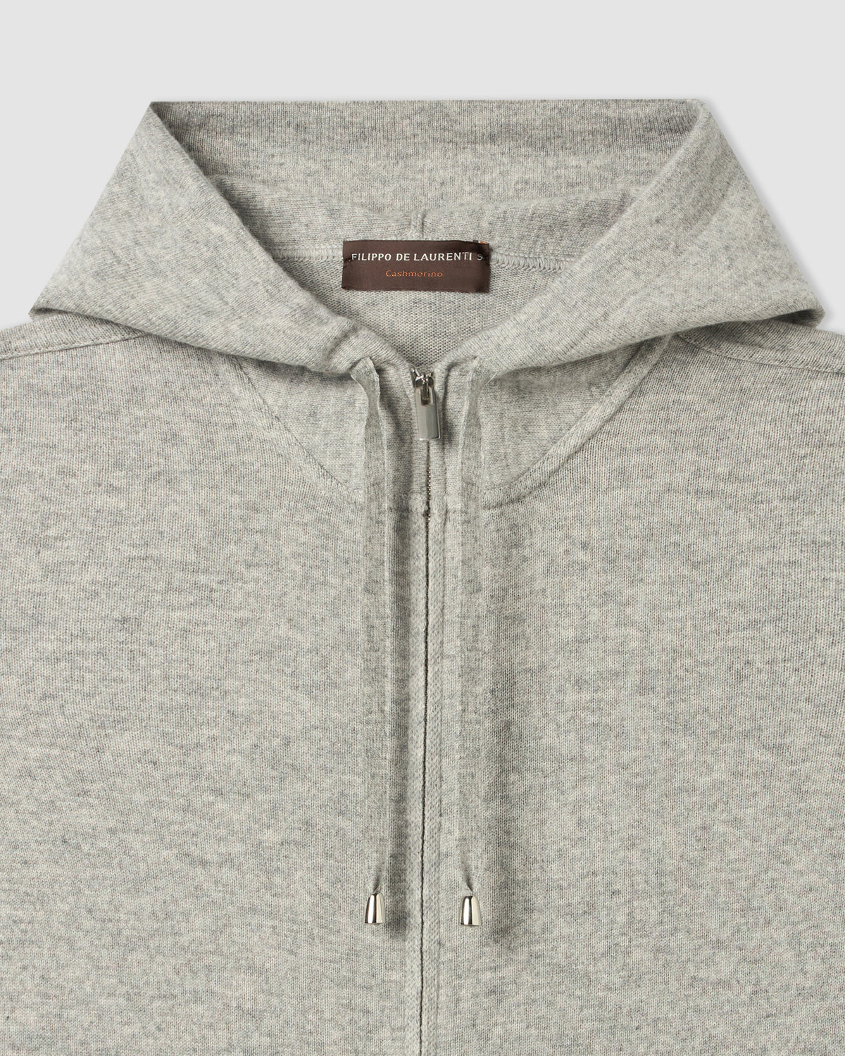 Full-zip cardigan Grigio Chiaro | Filippo De Laurentiis