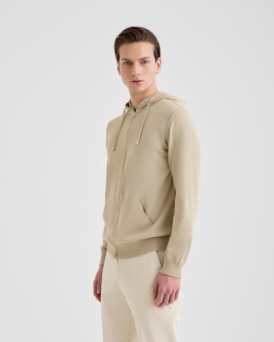 Fullzip hoodie  SAND | Filippo De Laurentiis