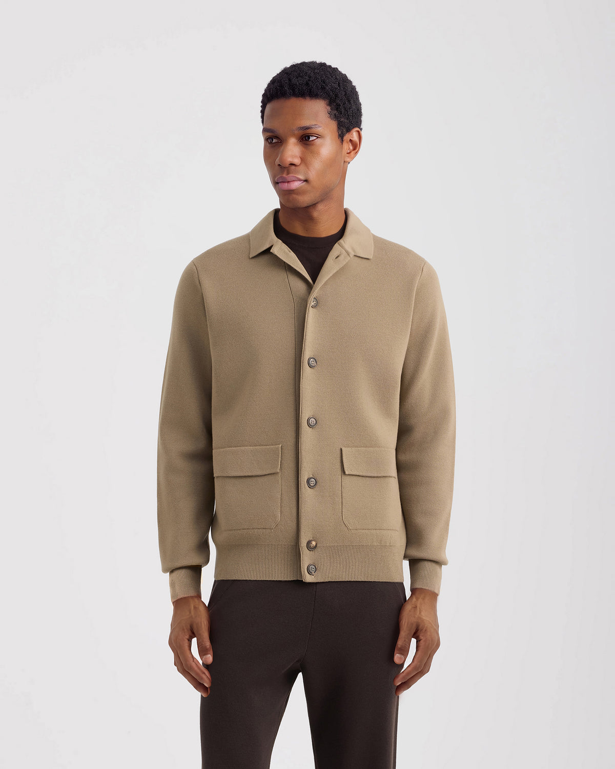 Fullzip manica lunga Tortora | Filippo De Laurentiis