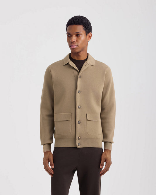 Fullzip manica lunga Tortora | Filippo De Laurentiis