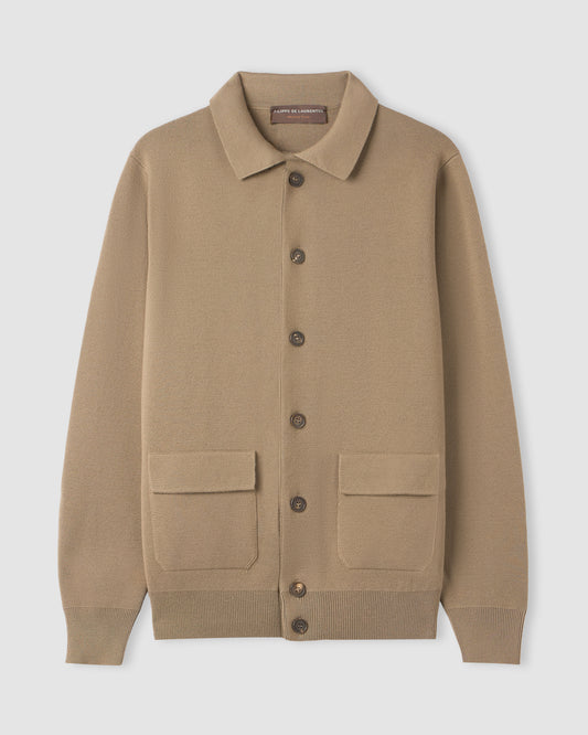Fullzip manica lunga Tortora | Filippo De Laurentiis