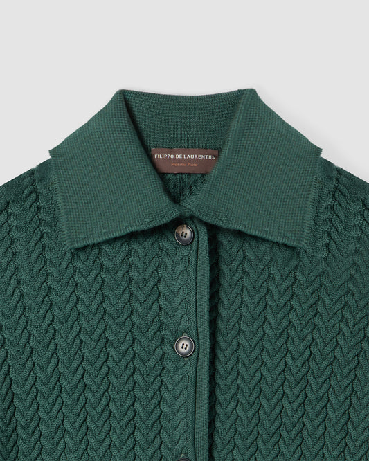 Field jacket manica lunga Verde | Filippo De Laurentiis
