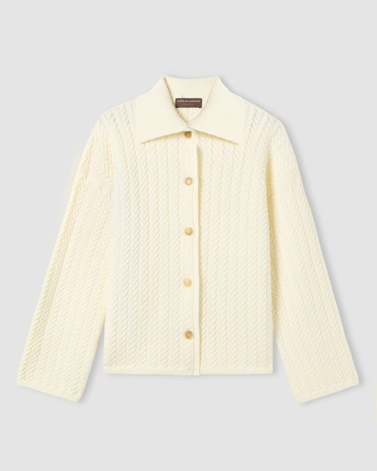 Field jacket manica lunga Latte | Filippo De Laurentiis