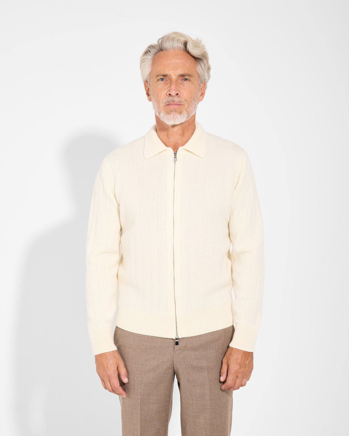 Fullzip collo polo a coste