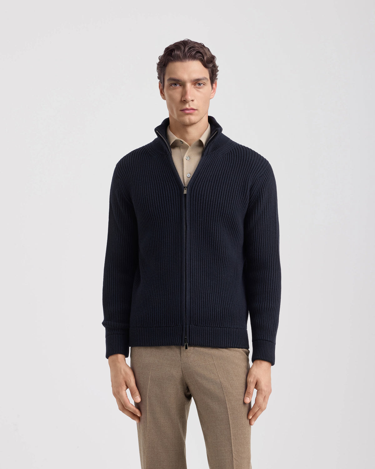 Fullzip manica lunga Blu Navy | Filippo De Laurentiis