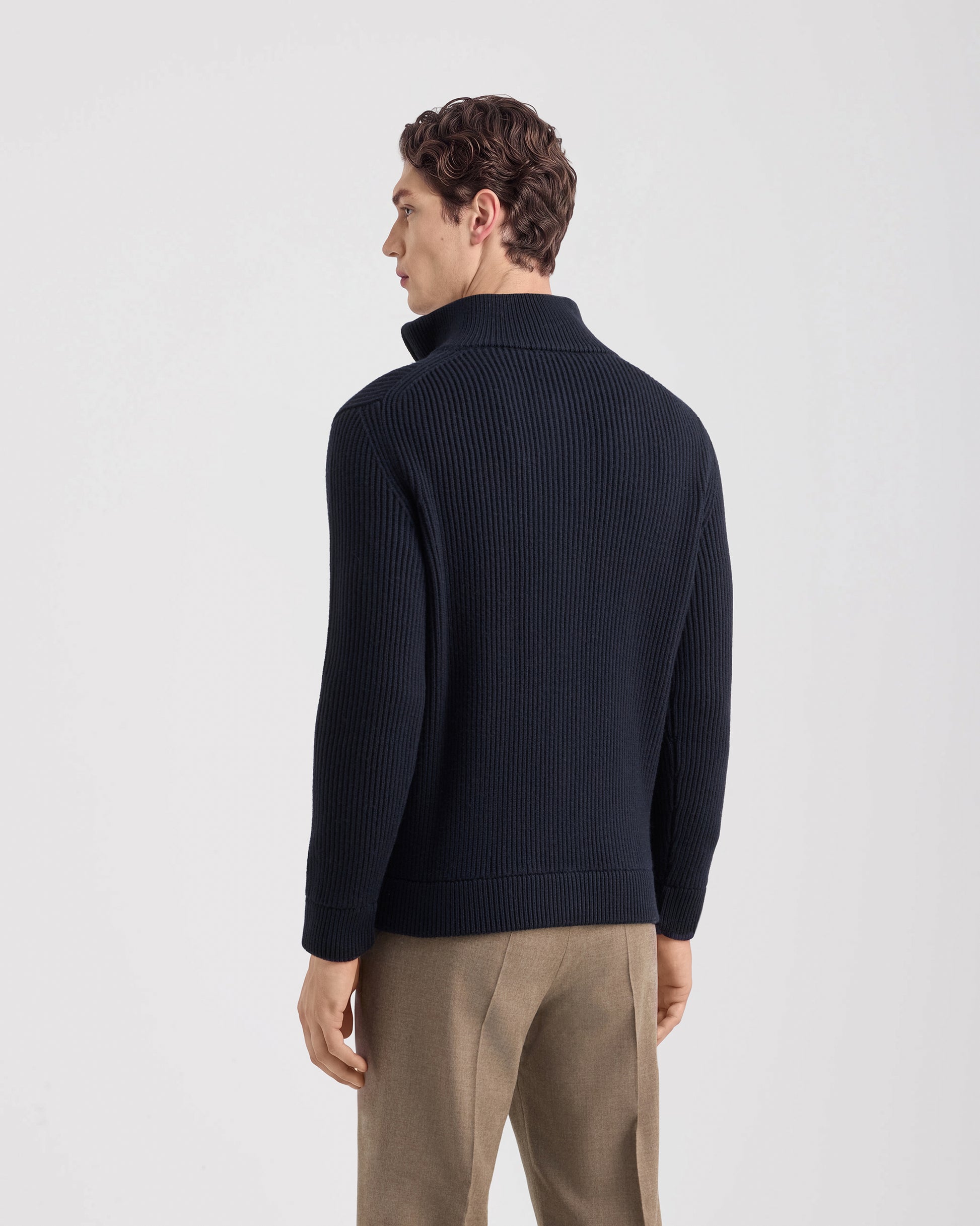 Fullzip manica lunga Blu Navy | Filippo De Laurentiis