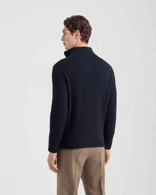 Fullzip manica lunga Blu Navy | Filippo De Laurentiis