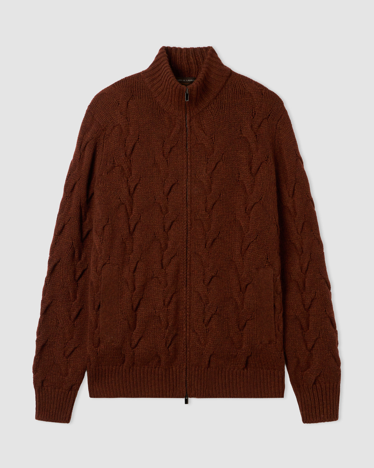 Fullzip manica lunga Cognac | Filippo De Laurentiis