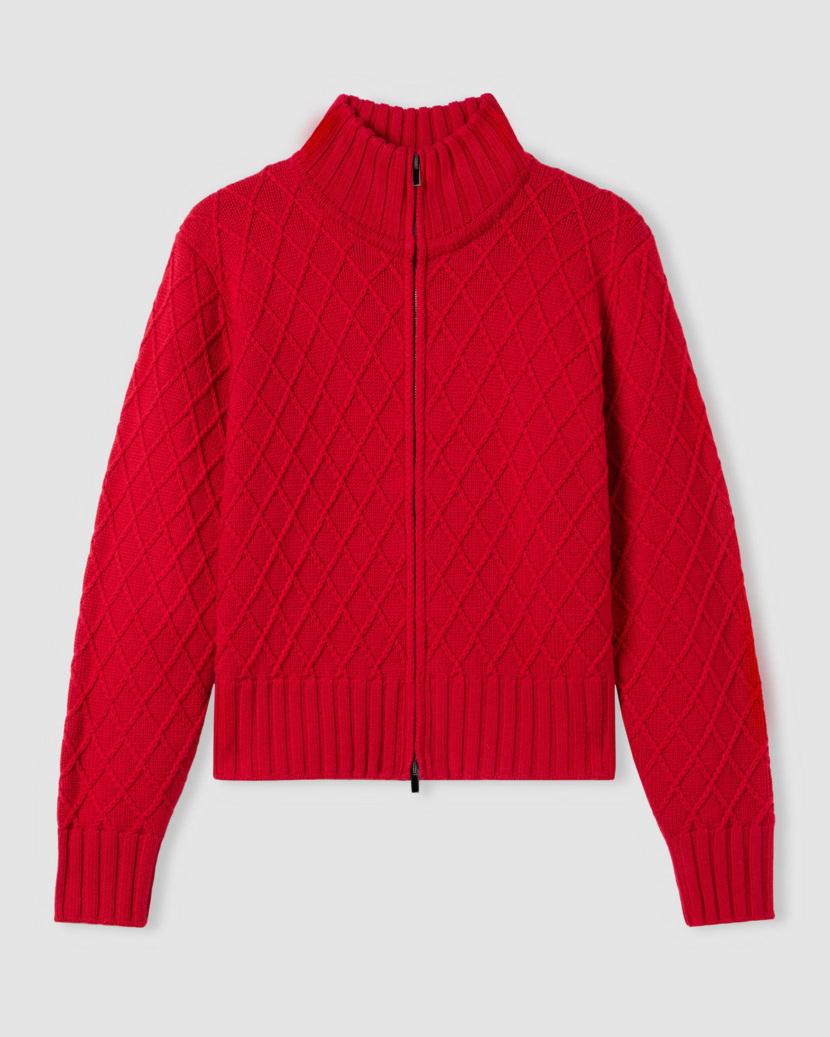 Long-sleeved full-zip sweater RED | Filippo De Laurentiis