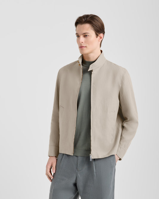 Giacca full-zip Avorio | Filippo De Laurentiis