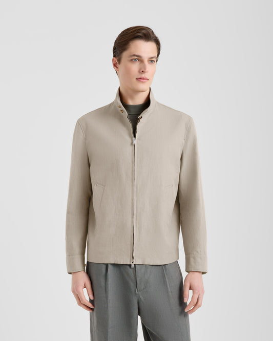 Giacca full-zip Avorio | Filippo De Laurentiis
