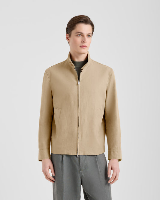 Giacca full-zip Beige Chiaro | Filippo De Laurentiis