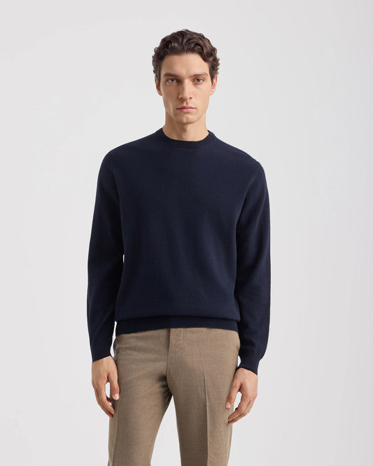 Girocollo manica lunga Blu Navy | Filippo De Laurentiis