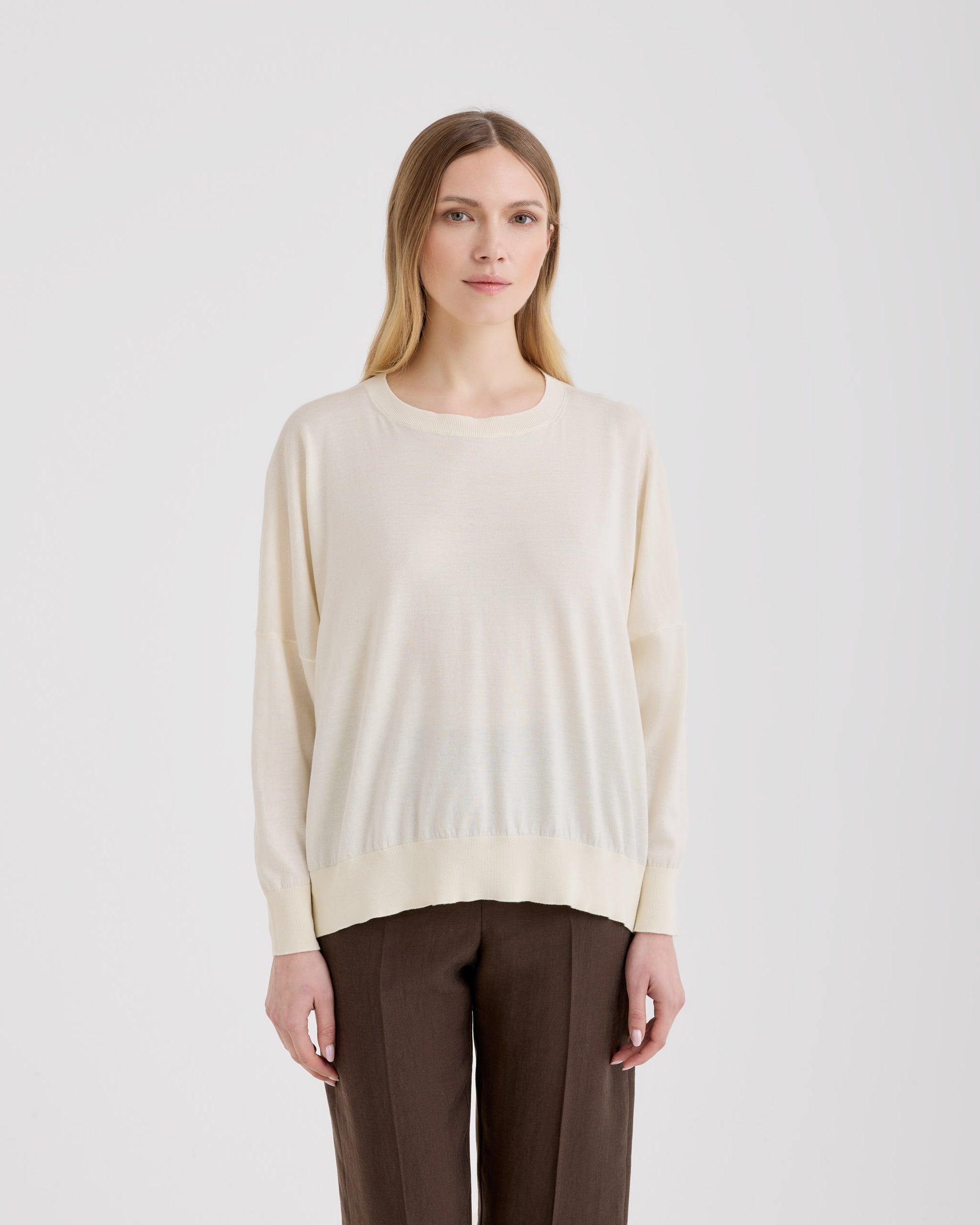 Girocollo maxi Latte | Filippo De Laurentiis