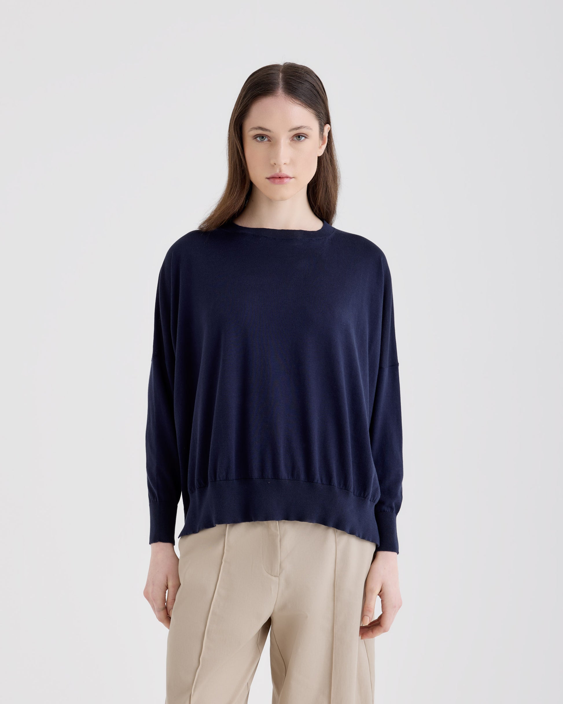 Girocollo maxi Navy | Filippo De Laurentiis
