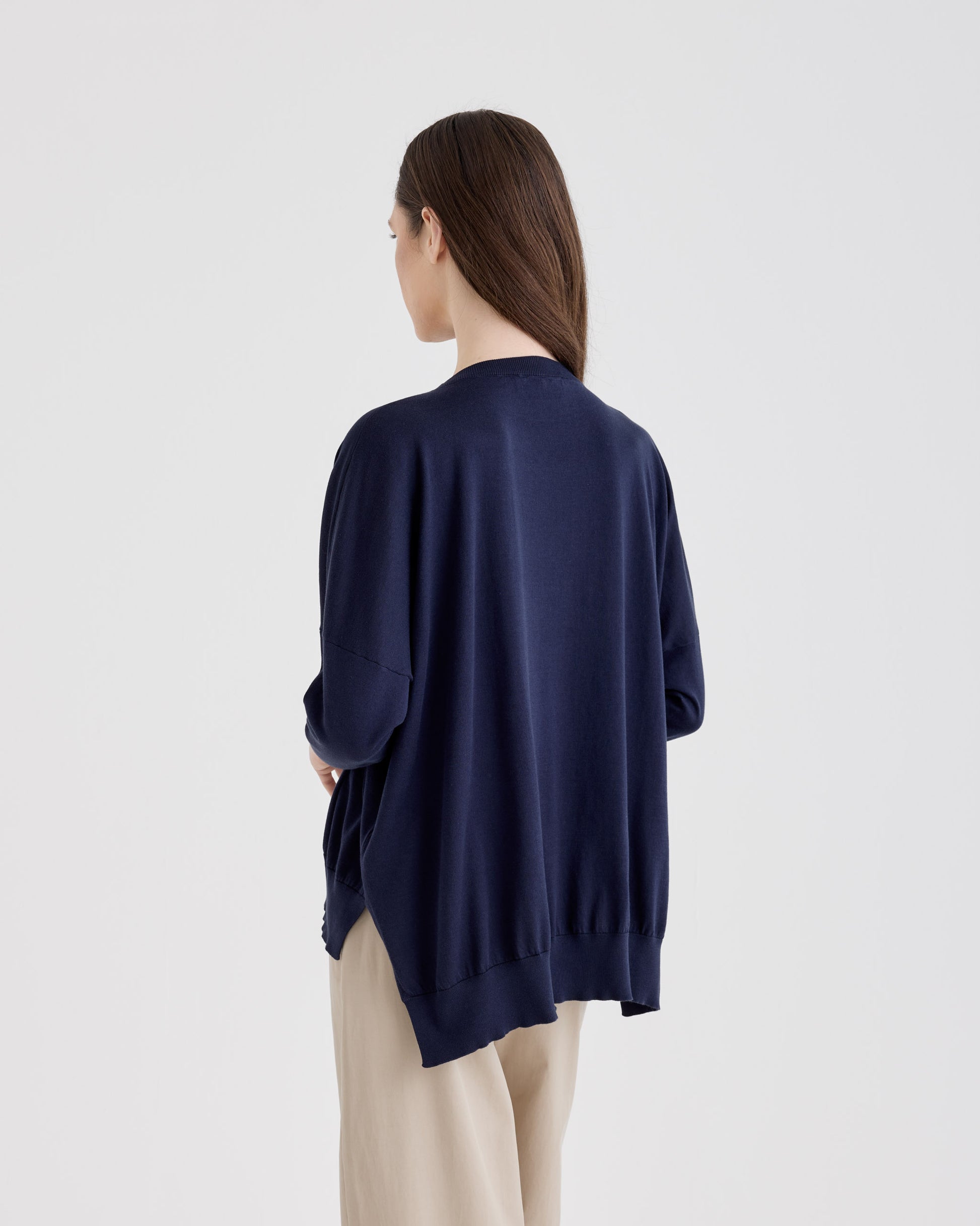 Girocollo maxi Navy | Filippo De Laurentiis