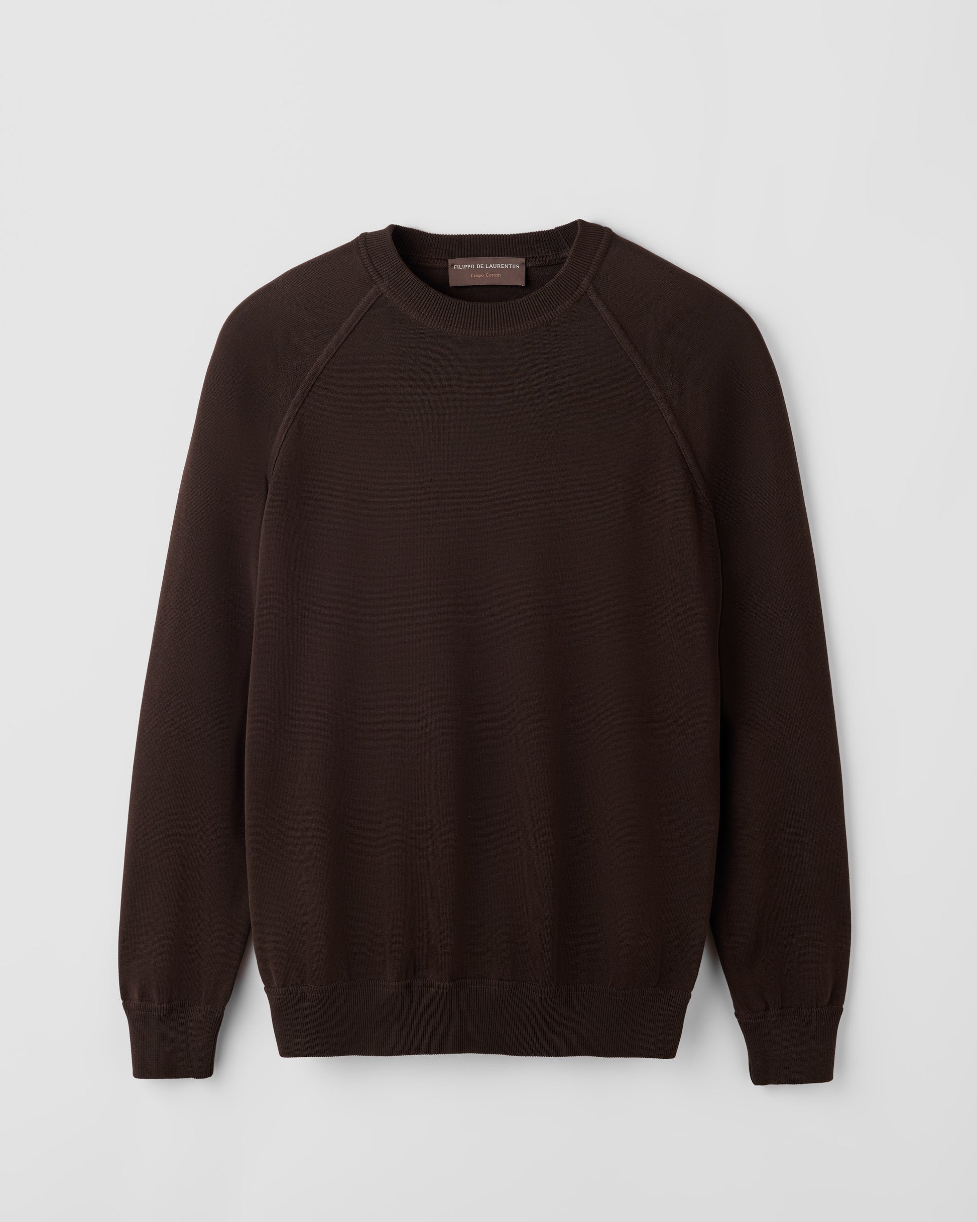 Raglan sleeve crewneck BROWN | Filippo De Laurentiis