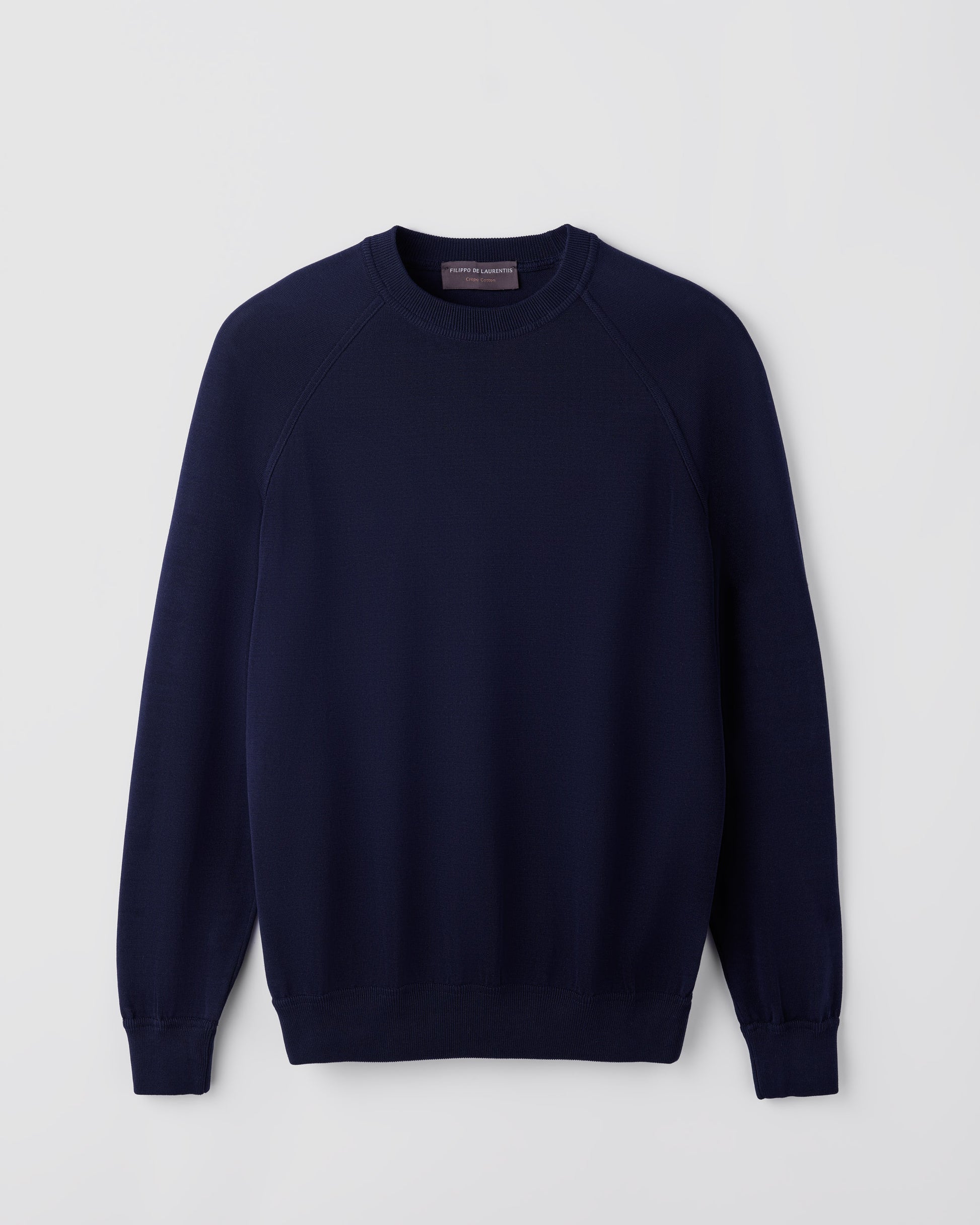 Raglan sleeve crewneck NAVY BLUE | Filippo De Laurentiis