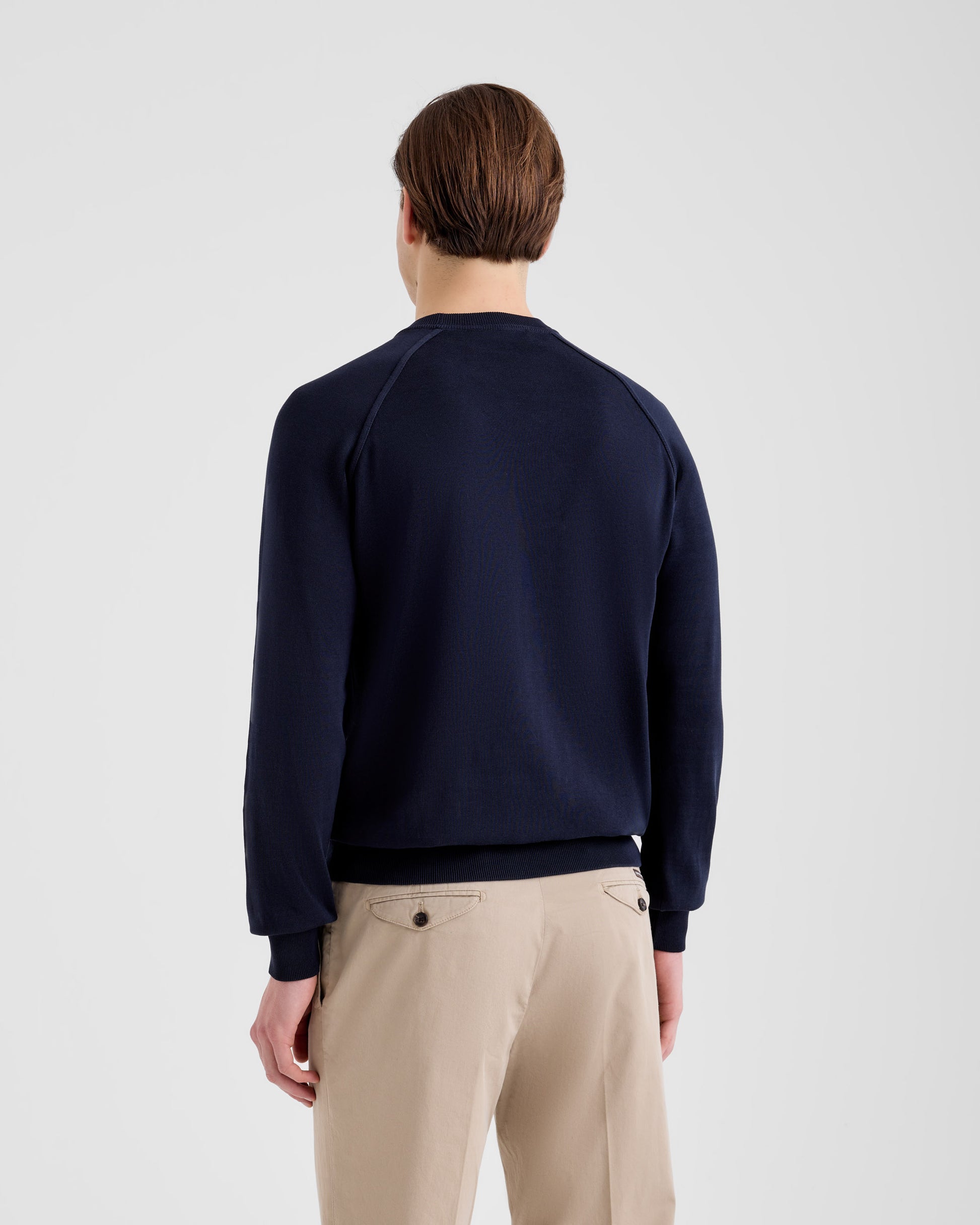 Raglan sleeve crewneck NAVY BLUE | Filippo De Laurentiis