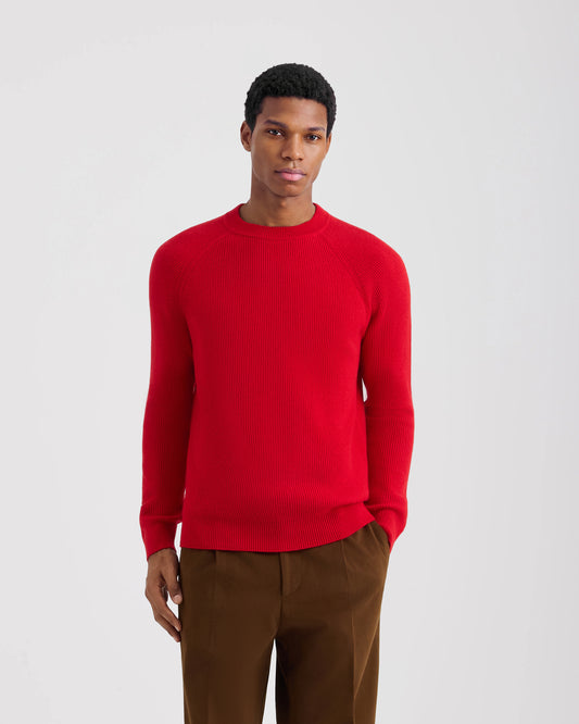 Girocollo manica lunga raglan Rosso | Filippo De Laurentiis
