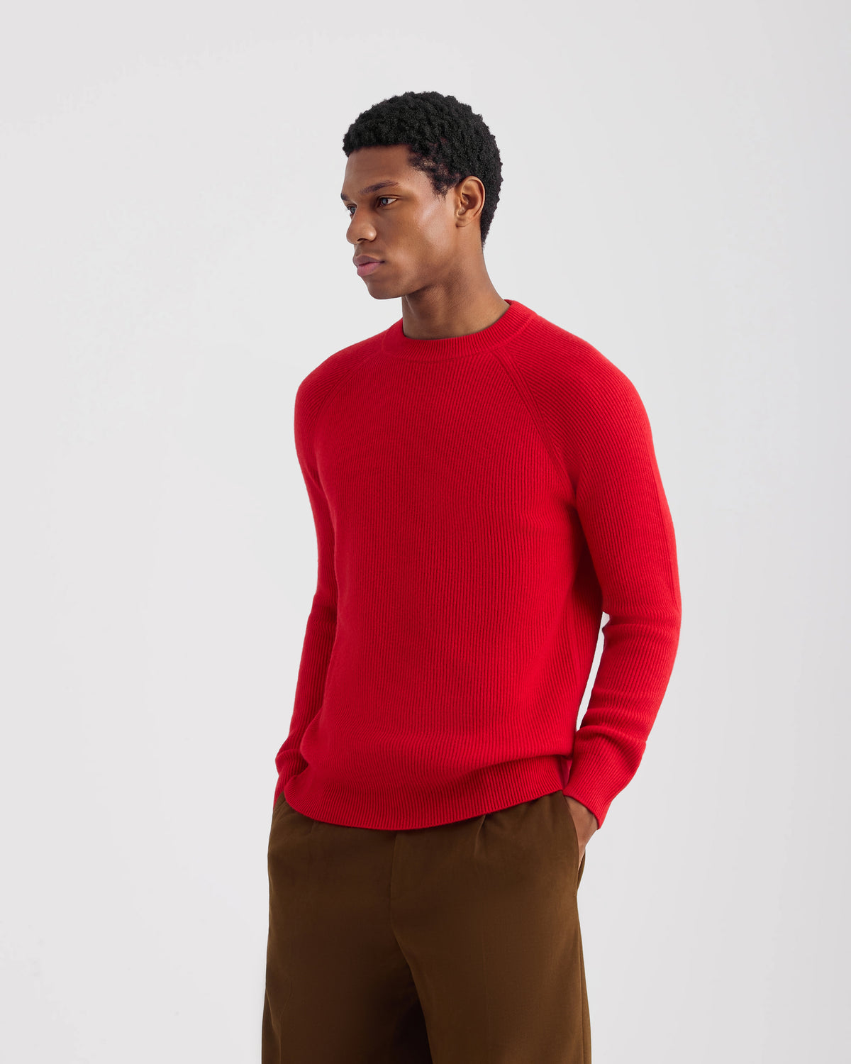 Girocollo manica lunga raglan Rosso | Filippo De Laurentiis