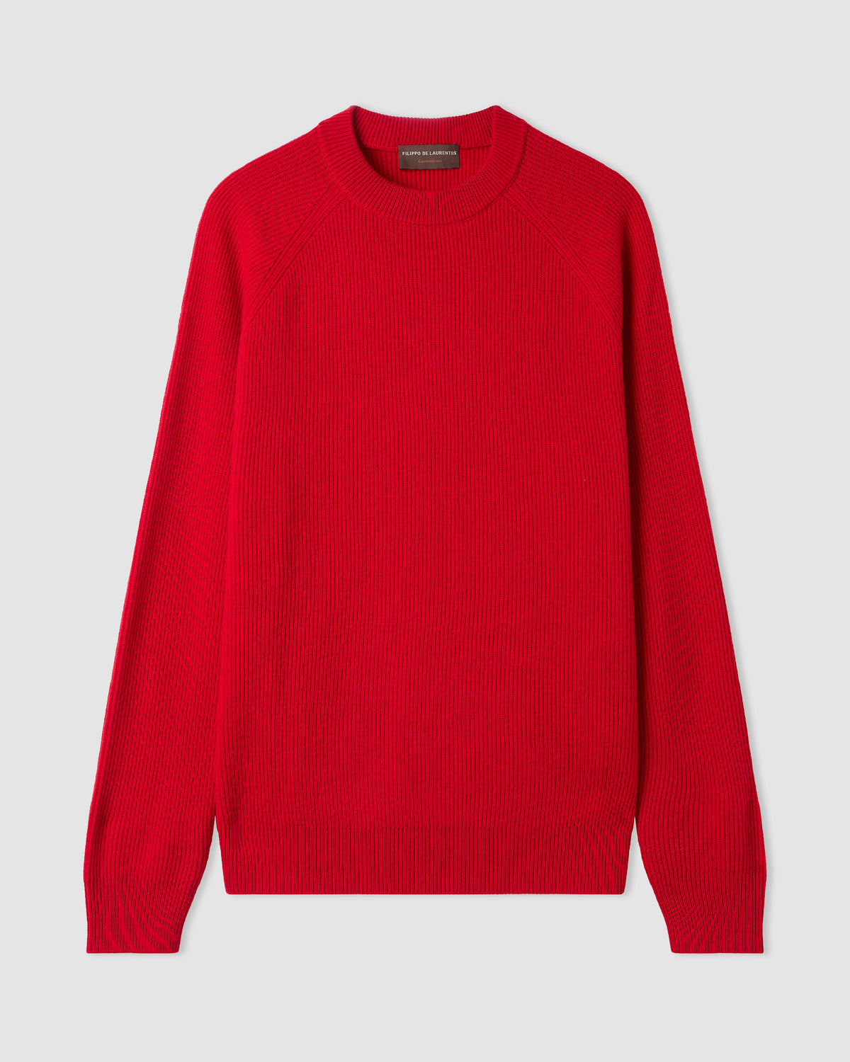 Girocollo manica lunga raglan Rosso | Filippo De Laurentiis