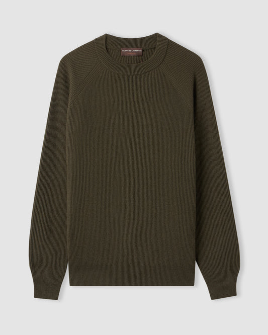 Girocollo manica lunga raglan Militare | Filippo De Laurentiis