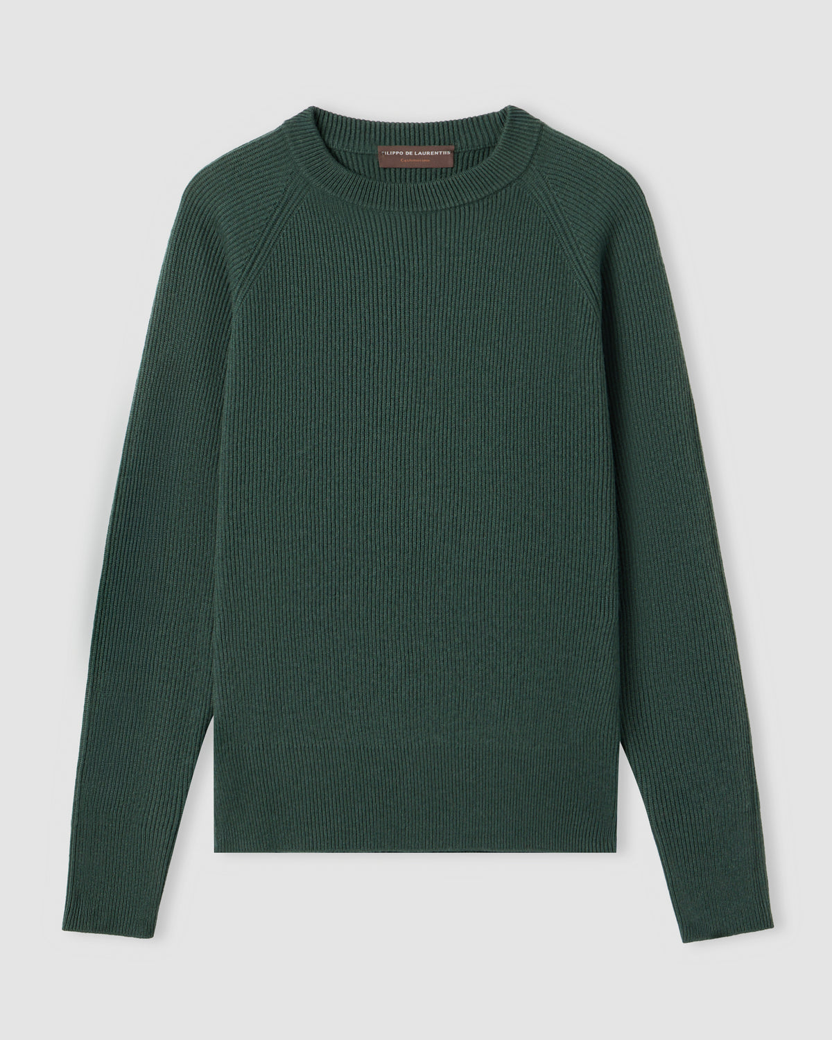 Girocollo manica raglan Verde Bottiglia | Filippo De Laurentiis