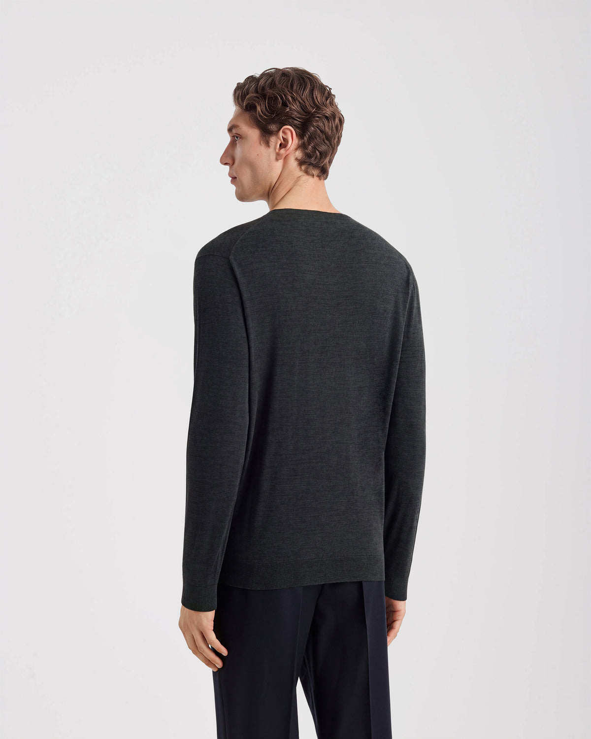 Crewneck sweater Charcoal grey | Filippo De Laurentiis