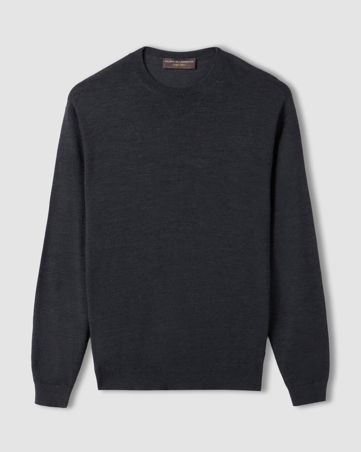 Crewneck sweater Charcoal grey | Filippo De Laurentiis