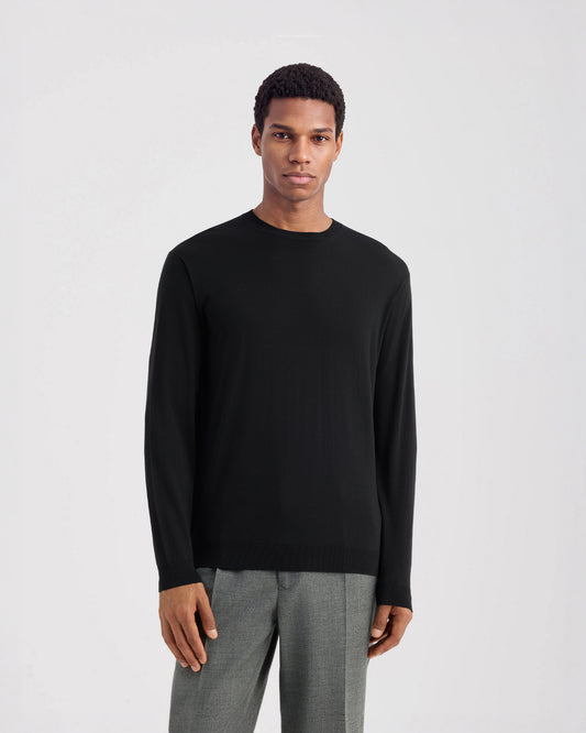 Crewneck sweater Black | Filippo De Laurentiis