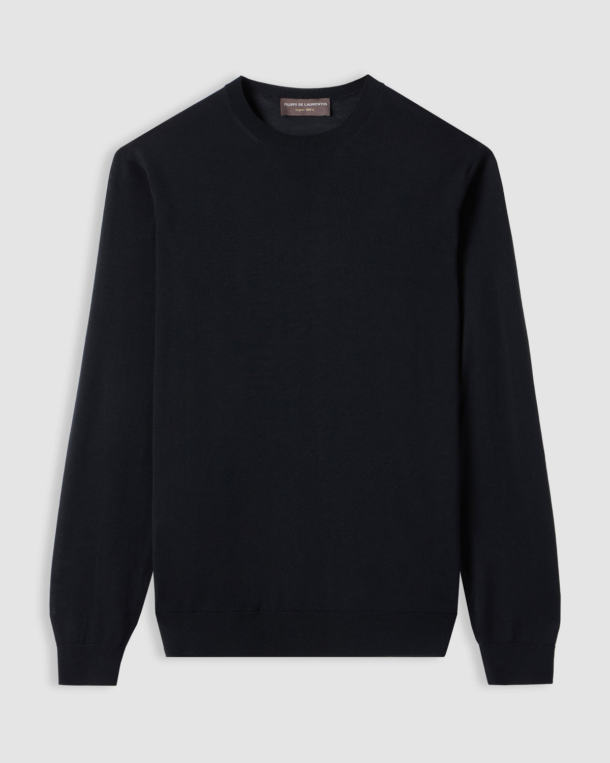 Crewneck sweater Black | Filippo De Laurentiis