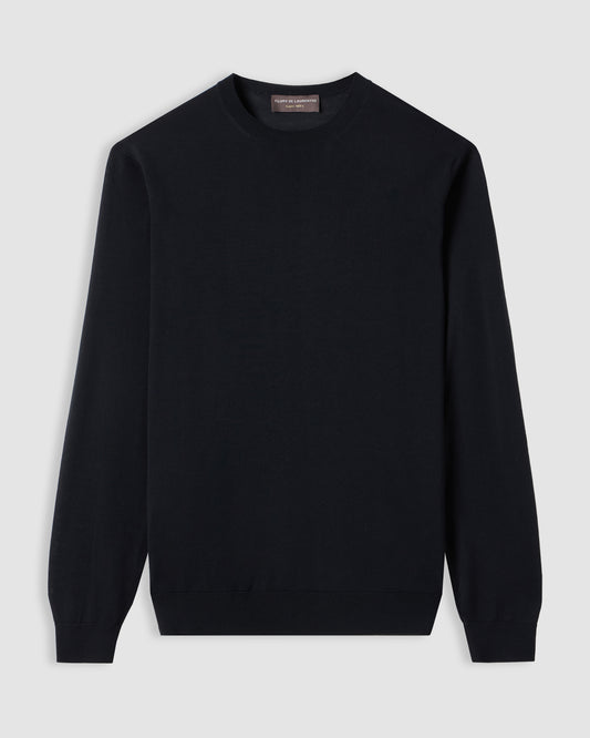 Crewneck sweater Black | Filippo De Laurentiis