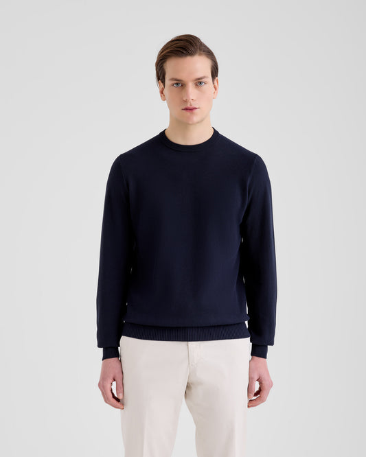 Crewneck NAVY BLUE | Filippo De Laurentiis