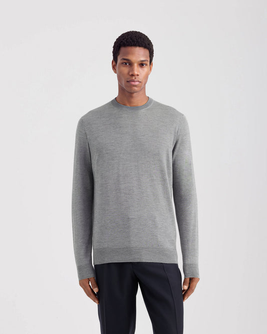 Crewneck sweater Smoke grey | Filippo De Laurentiis