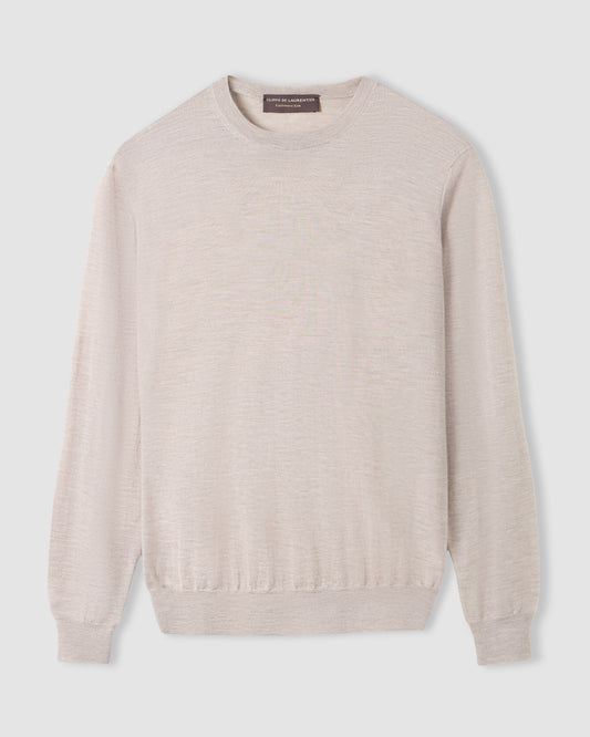 Crewneck sweater Beige | Filippo De Laurentiis