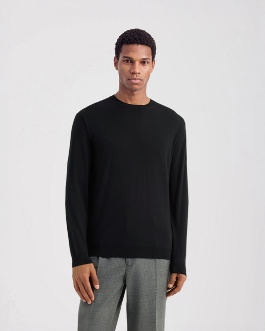 Crewneck sweater Black | Filippo De Laurentiis
