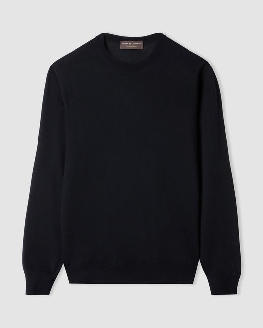 Crewneck sweater Black | Filippo De Laurentiis